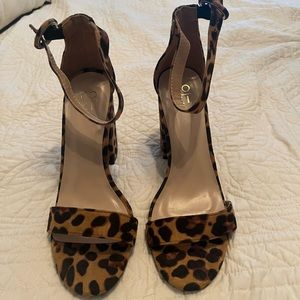 Strappy Leopard Heels
